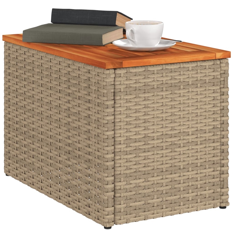vidaXL Garden Side Table in Beige and Brown
