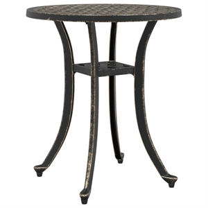 vidaXL Cast Aluminum Medium Garden Dining Table in Bronze