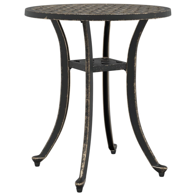 vidaXL Cast Aluminum Medium Garden Dining Table in Bronze