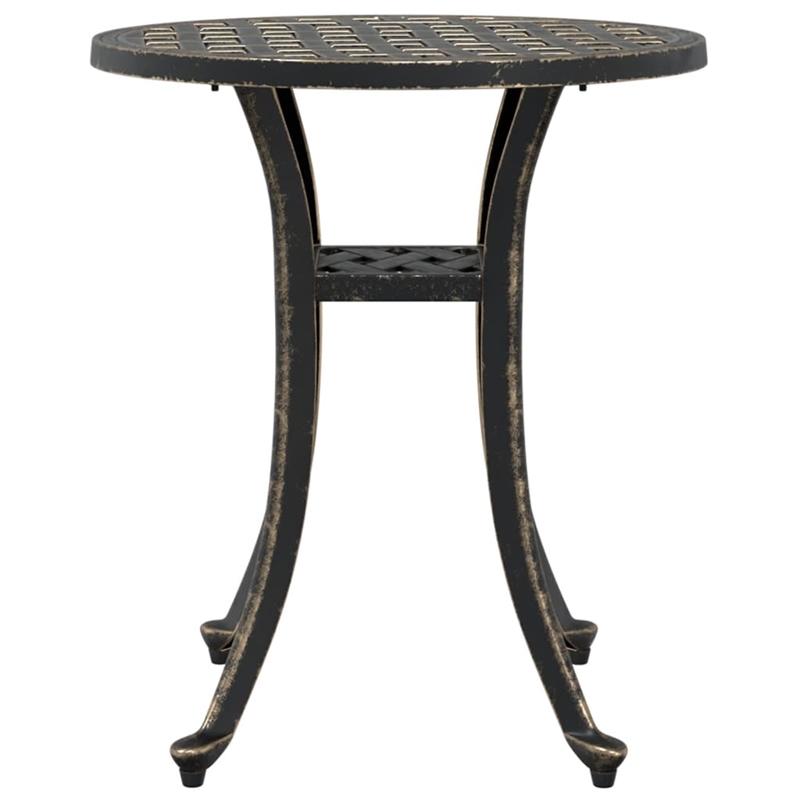 vidaXL Cast Aluminum Medium Garden Dining Table in Bronze