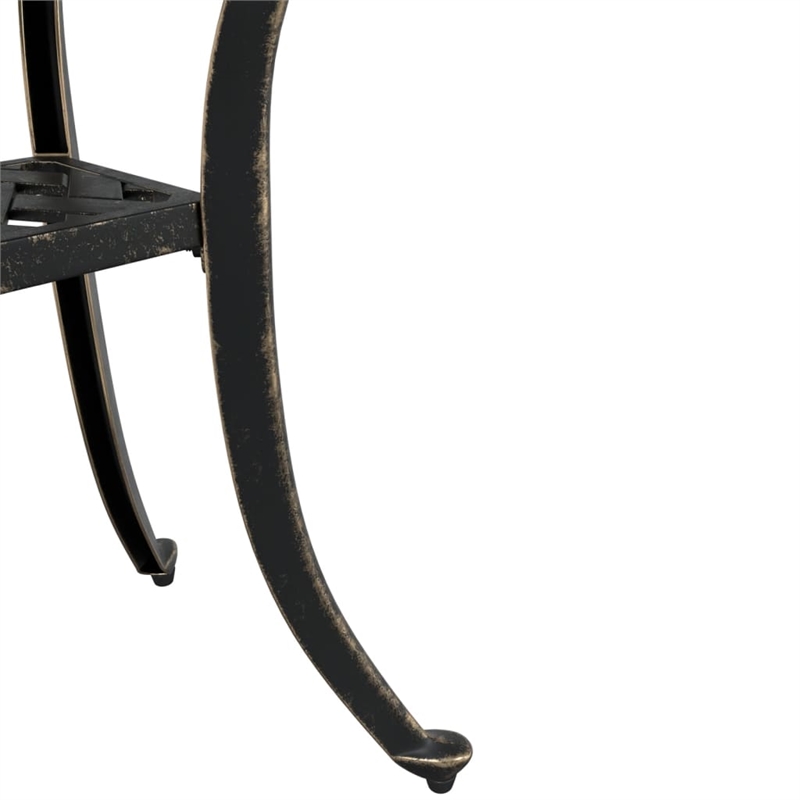 vidaXL Cast Aluminum Medium Garden Dining Table in Bronze