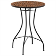 vidaXL Powder-Coated Iron Mosaic Bistro Table in Terracotta