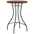 vidaXL Powder-Coated Iron Mosaic Bistro Table in Terracotta