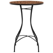 vidaXL Powder-Coated Iron Mosaic Bistro Table in Terracotta