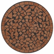 vidaXL Powder-Coated Iron Mosaic Bistro Table in Terracotta