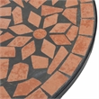 vidaXL Powder-Coated Iron Mosaic Bistro Table in Terracotta