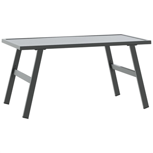 vidaXL Powder-coated steel Medium Durable Garden Coffee Table in Black