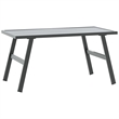 vidaXL Powder-coated steel Medium Durable Garden Coffee Table in Black