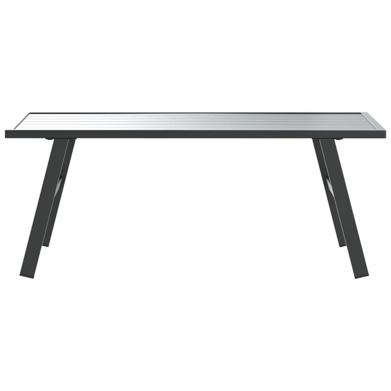 vidaXL Powder-coated steel Medium Durable Garden Coffee Table in Black