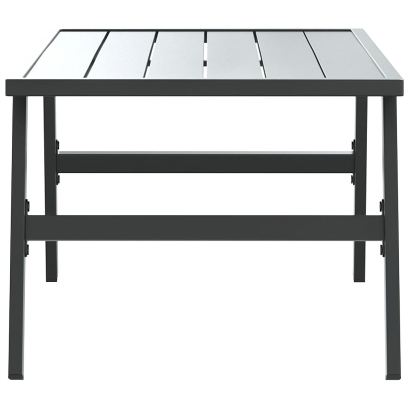 vidaXL Powder-coated steel Medium Durable Garden Coffee Table in Black