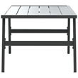 vidaXL Powder-coated steel Medium Durable Garden Coffee Table in Black