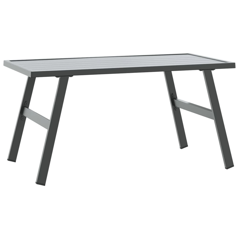 vidaXL Powder-coated steel Medium Durable Garden Coffee Table in Black