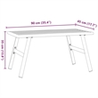 vidaXL Powder-coated steel Medium Durable Garden Coffee Table in Black