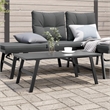 vidaXL Powder-coated steel Medium Durable Garden Coffee Table in Black