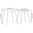 vidaXL Powder-Coated Steel Garden Coffee Table in Black (Set of 2)