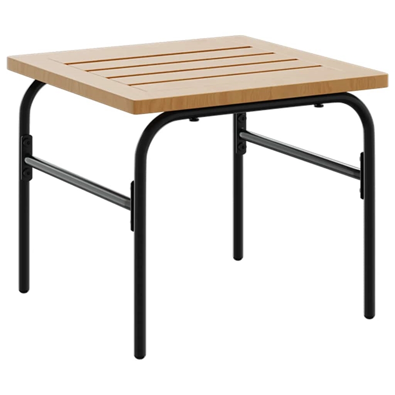 vidaXL 2 Pieces Garden Nesting Coffee Table Set in Brown and Black