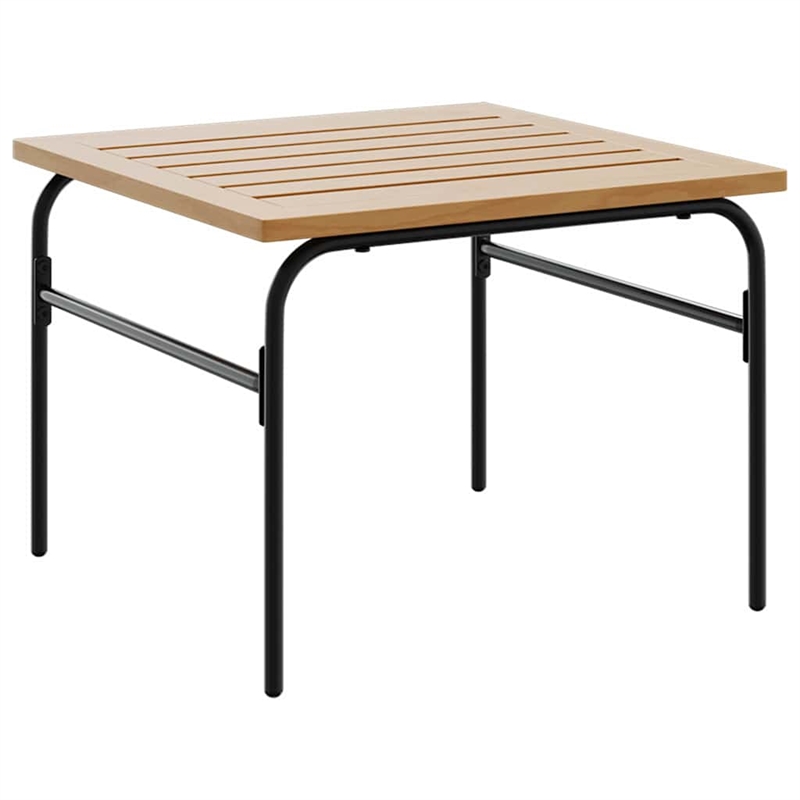vidaXL 2 Pieces Garden Nesting Coffee Table Set in Brown and Black