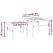vidaXL 2 Pieces Garden Nesting Coffee Table Set in Brown and Black