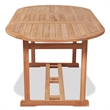 vidaXL Solid Teak Wood Dining Table in Teak