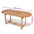 vidaXL Solid Teak Wood Dining Table in Teak