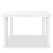 vidaXL Plastic Medium Outdoor Dining Table in White