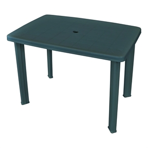 vidaXL Plastic Medium Outdoor Dining Table in Green