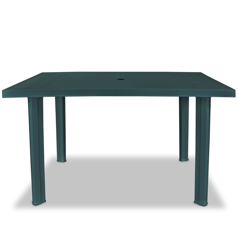 vidaXL Plastic Outdoor Dining Table in Green