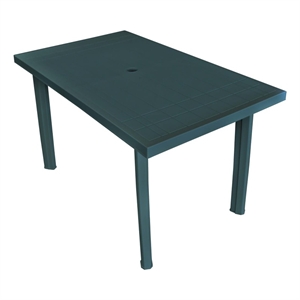 vidaXL Plastic Outdoor Dining Table in Green