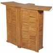 vidaXL Solid Teak Wood Bar Table in Brown