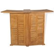 vidaXL Solid Teak Wood Bar Table in Brown