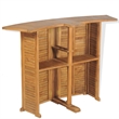 vidaXL Solid Teak Wood Bar Table in Brown