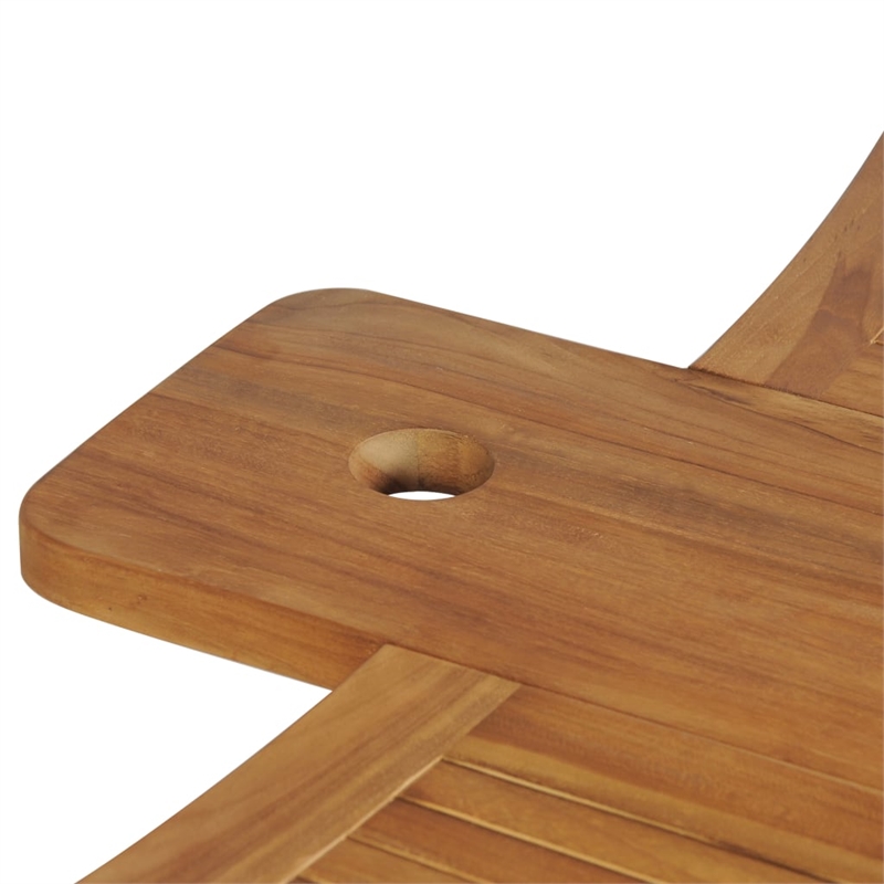 vidaXL Solid Teak Wood Bar Table in Brown