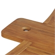 vidaXL Solid Teak Wood Bar Table in Brown