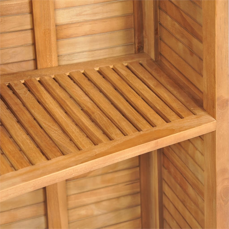 vidaXL Solid Teak Wood Bar Table in Brown