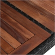 vidaXL Poly Rattan Dining Table in Brown and Black