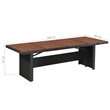 vidaXL Poly Rattan Dining Table in Brown and Black