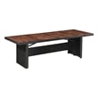 vidaXL Poly Rattan Dining Table in Brown and Black