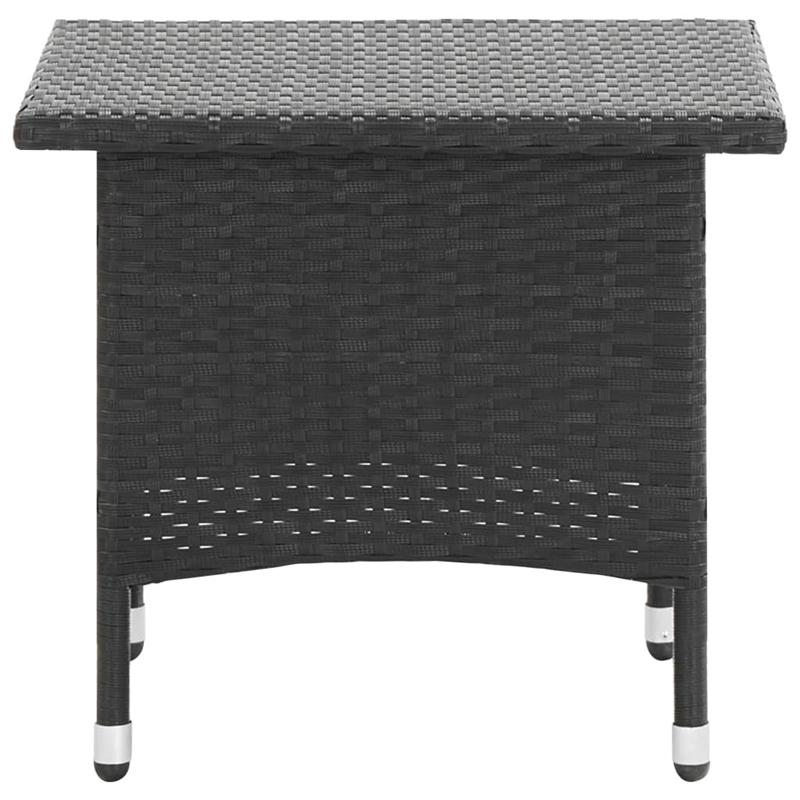 vidaXL PE Rattan Outdoor Table in Black