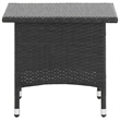 vidaXL PE Rattan Outdoor Table in Black