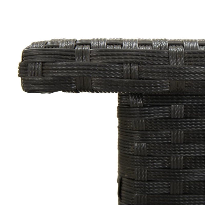 vidaXL PE Rattan Outdoor Table in Black