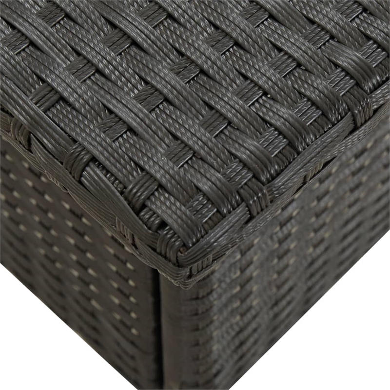 vidaXL PE Rattan Outdoor Table in Black