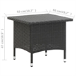 vidaXL PE Rattan Outdoor Table in Black