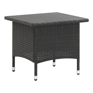 vidaXL PE Rattan Outdoor Table in Black