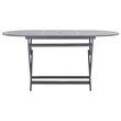 vidaXL Solid Acacia Wood Dining Table in Gray