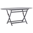 vidaXL Solid Acacia Wood Dining Table in Gray