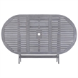 vidaXL Solid Acacia Wood Dining Table in Gray