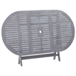 vidaXL Solid Acacia Wood Dining Table in Gray