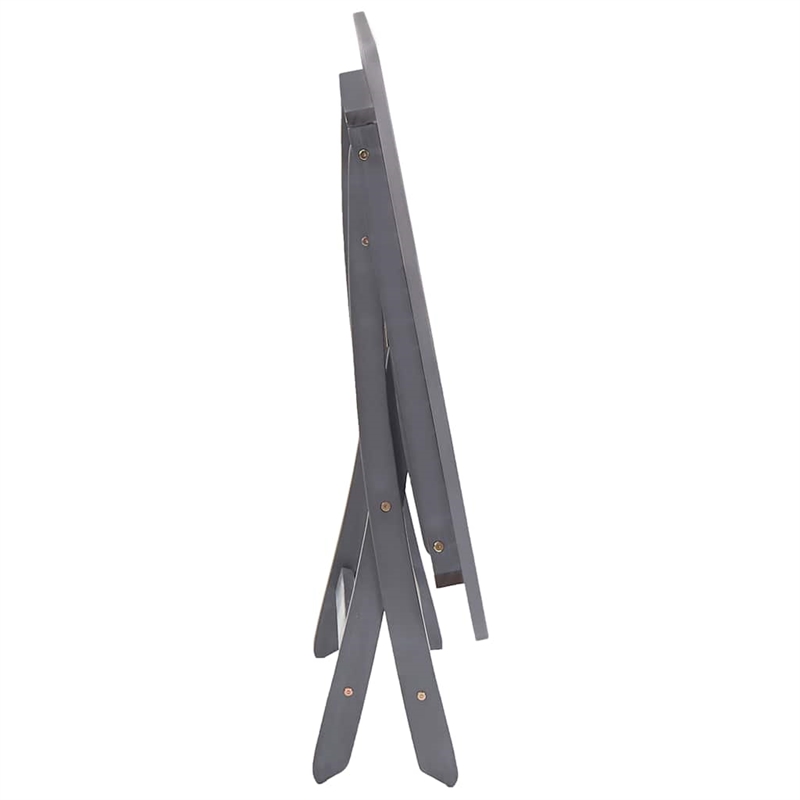 vidaXL Solid Acacia Wood Dining Table in Gray