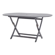 vidaXL Solid Acacia Wood Dining Table in Gray