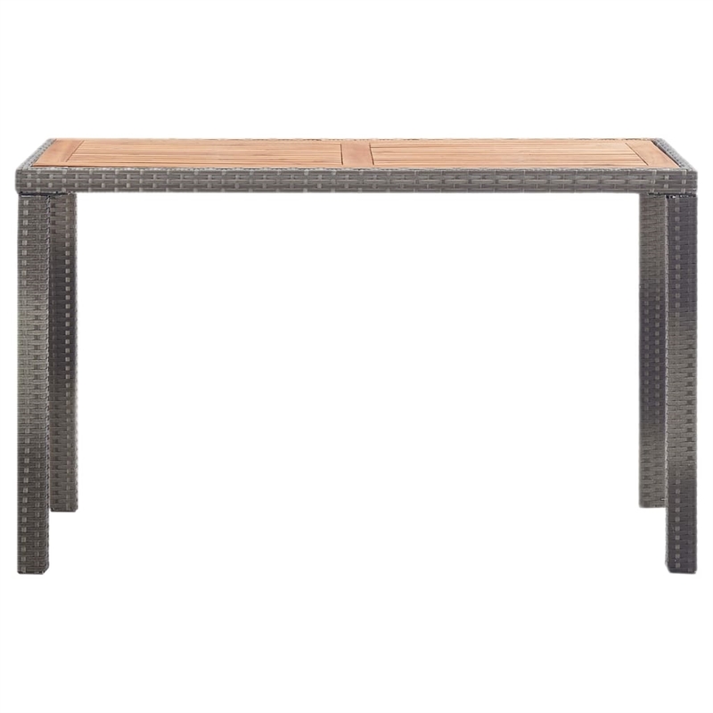 vidaXL Outdoor Table in Anthracite and Brown